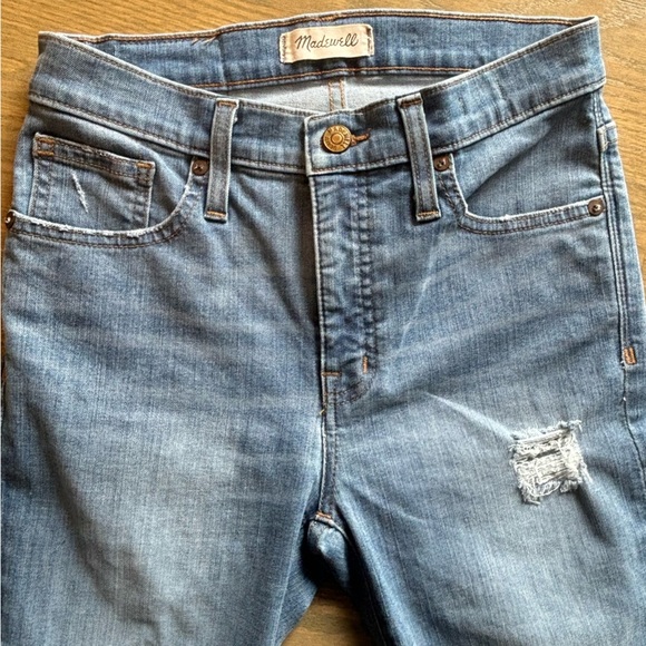 MADEWELL 9" High Rise Skinny Jeans‎ Women's 26 Light Wash Denim Blue - Picture 5 of 11